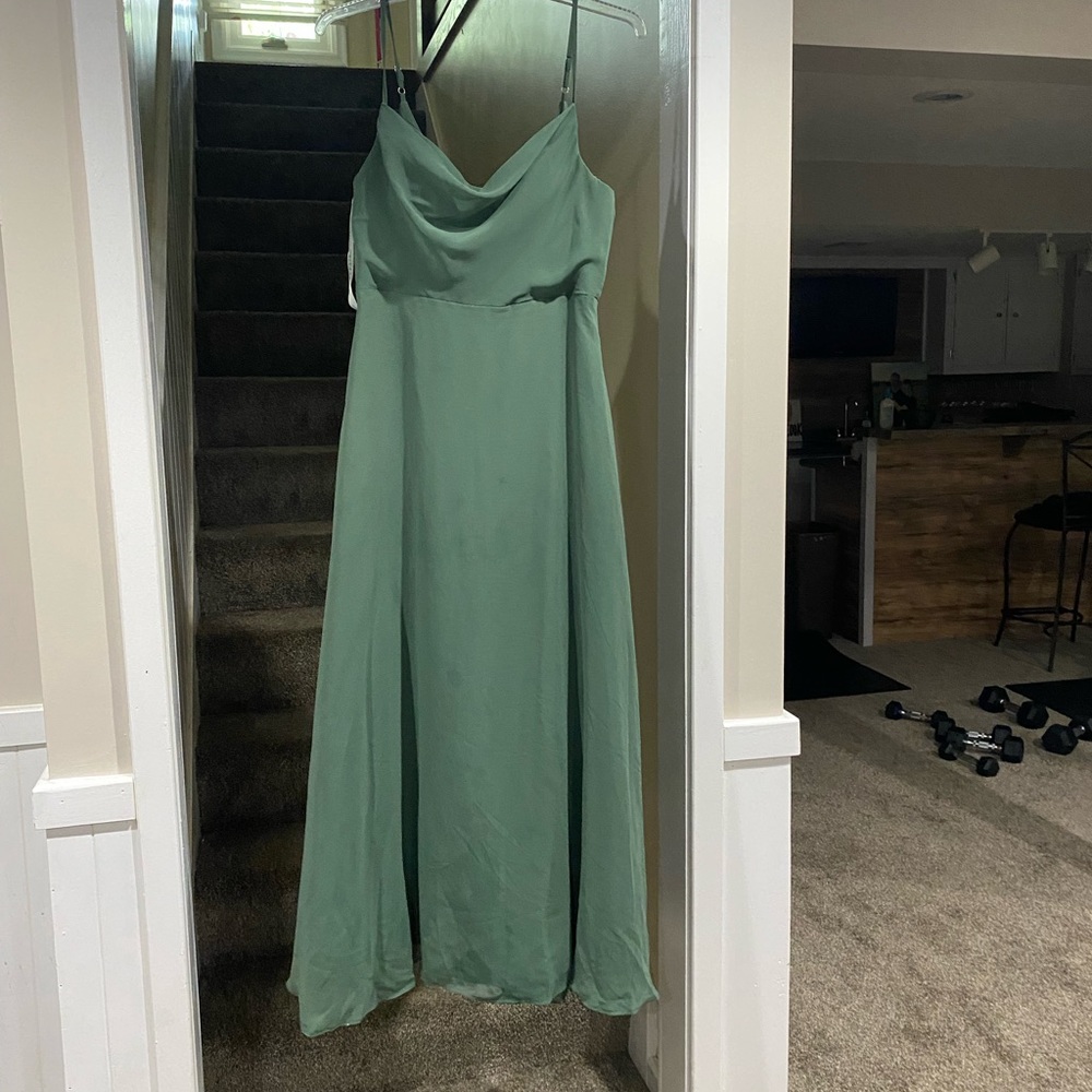 Azazie Daenerys - Eucalyptus bridesmaid dress